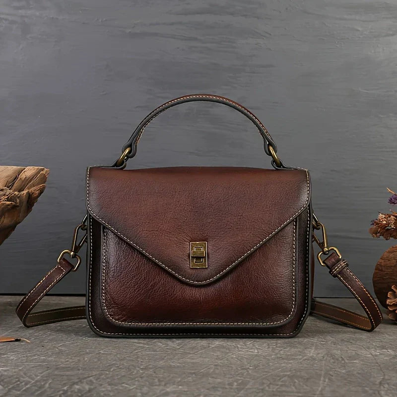 本革レディースレトロメールマンクロスボディバッグ