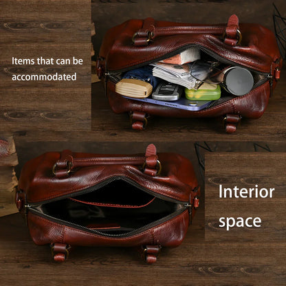 ブラウンレザーヴィンテージバッグ