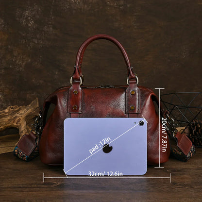 ブラウンレザーヴィンテージバッグ