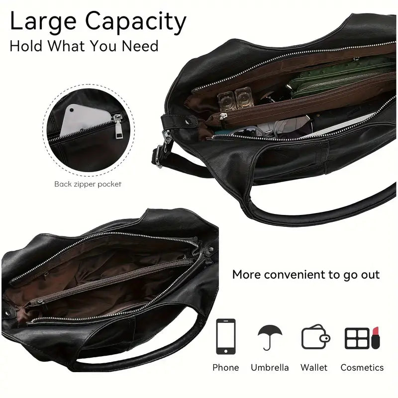 エレガントなレザーレディースクロスボディショルダーバッグ